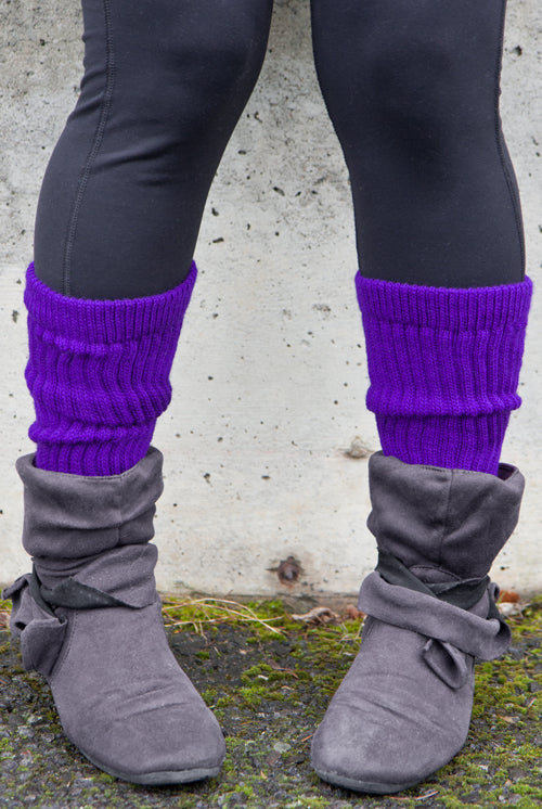 Cozy Slouch Socks - Purple