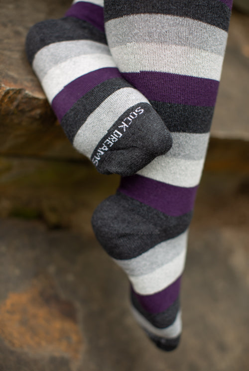 Pride Stripes Extraordinary Thigh High Socks - asexual