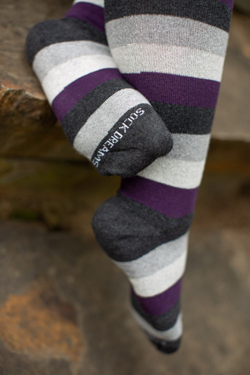 Pride Stripes Extraordinary Thigh High Socks - asexual