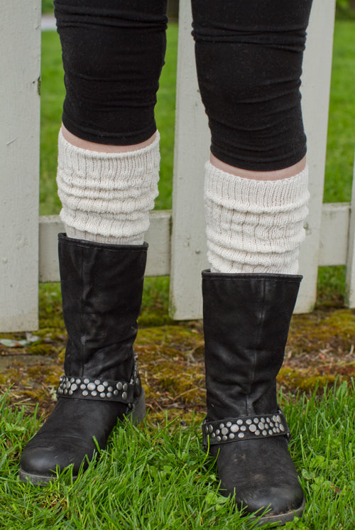 Cotton Slouch Socks - sweet cream