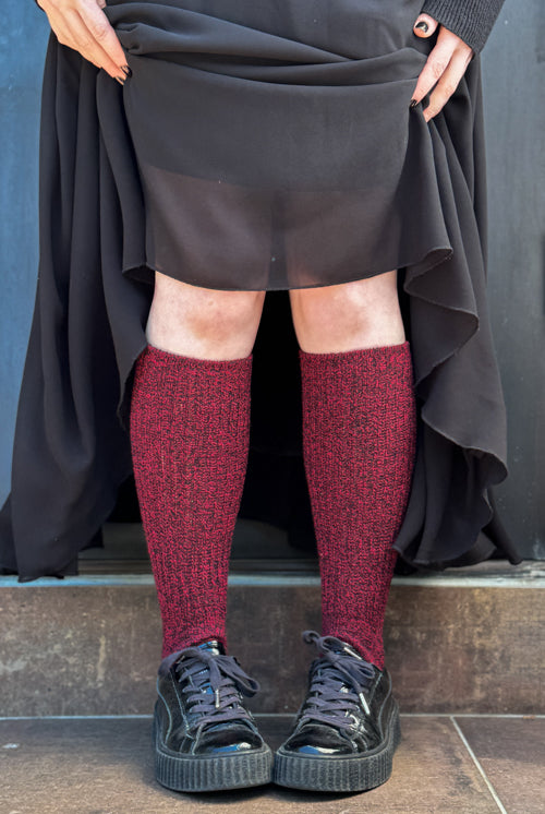 SD Cotton Bootsocks - burgundy
