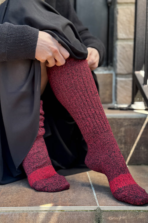 SD Cotton Bootsocks - burgundy