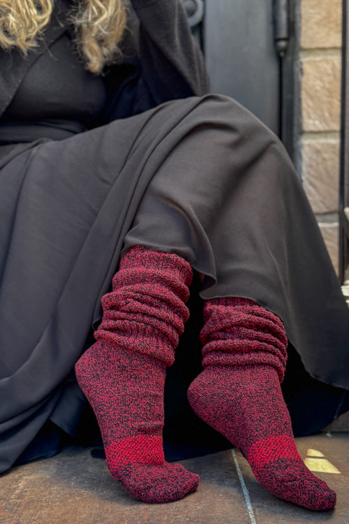 SD Cotton Bootsocks - burgundy