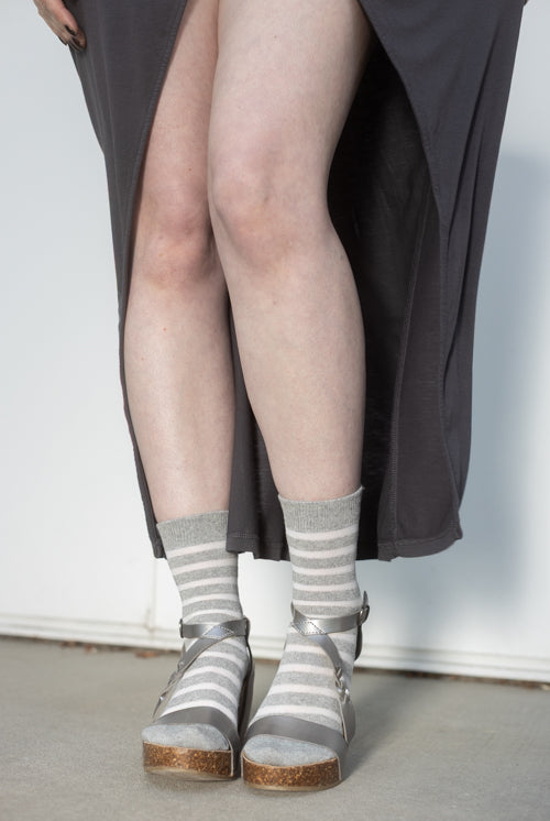 Gossamer Stripes Crew - Grey