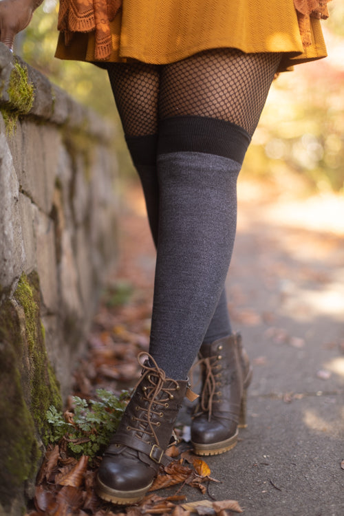 Kitten Tails Thigh High Socks - Calico