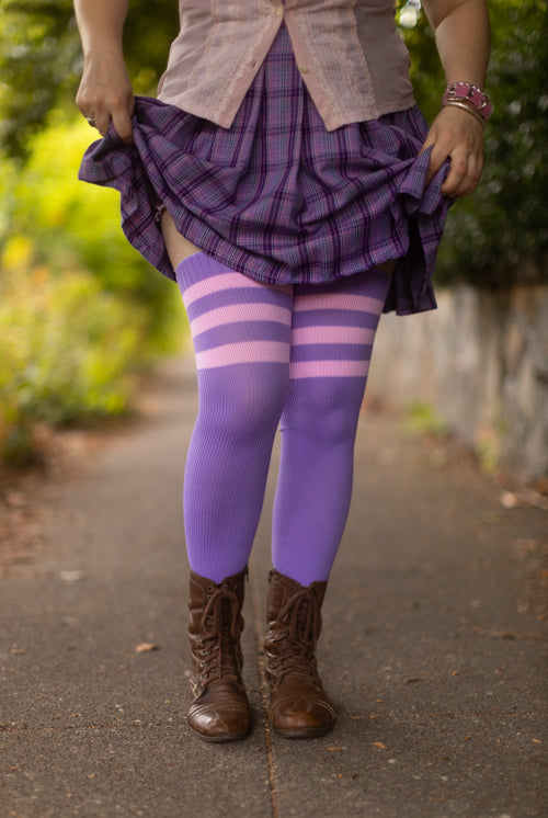 Magical Kawaii Thigh High in Lilac with Cherry Blossom