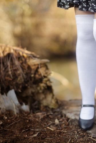 Oops! Cozy Acrylic Thigh High - white