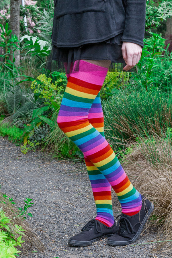 XL Foot Longer Original Pride Stripes Socks - Gilbert Baker's Rainbow