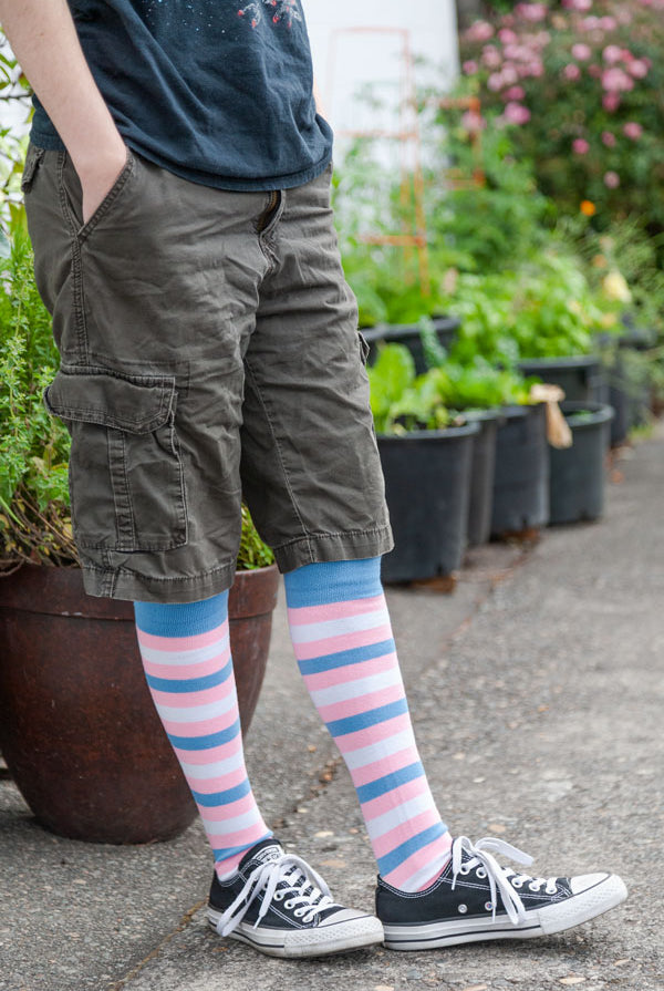 Trans Pride Stripes Knee High Socks