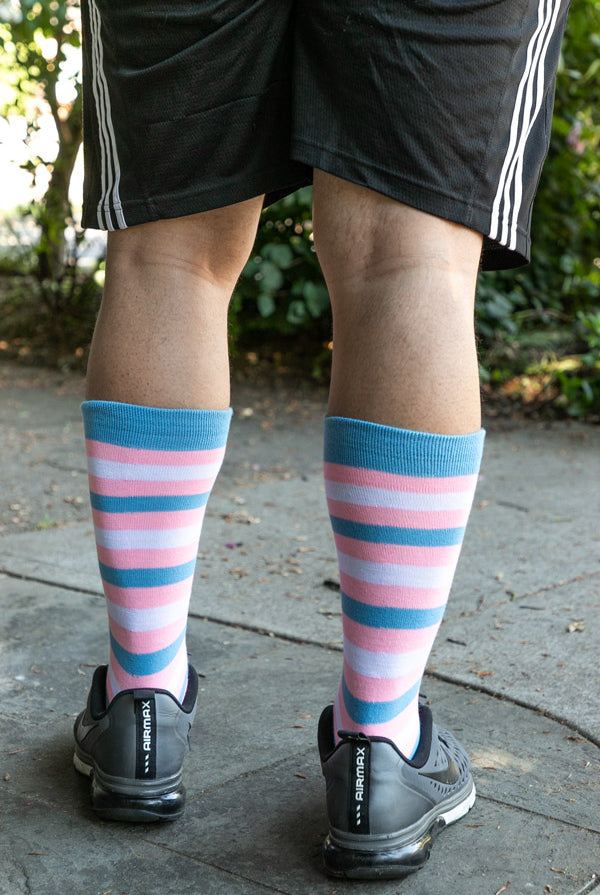 Trans Pride Stripes Knee High Socks