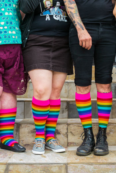 Gilbert-Baker Rainbow Pride Stripes Knee High Socks