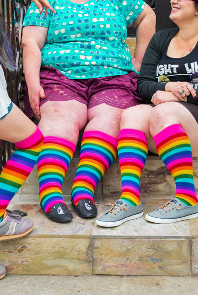 Gilbert-Baker Rainbow Pride Stripes Knee High Socks