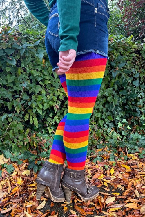 Longer Radiant Rainbow Extraordinary Socks