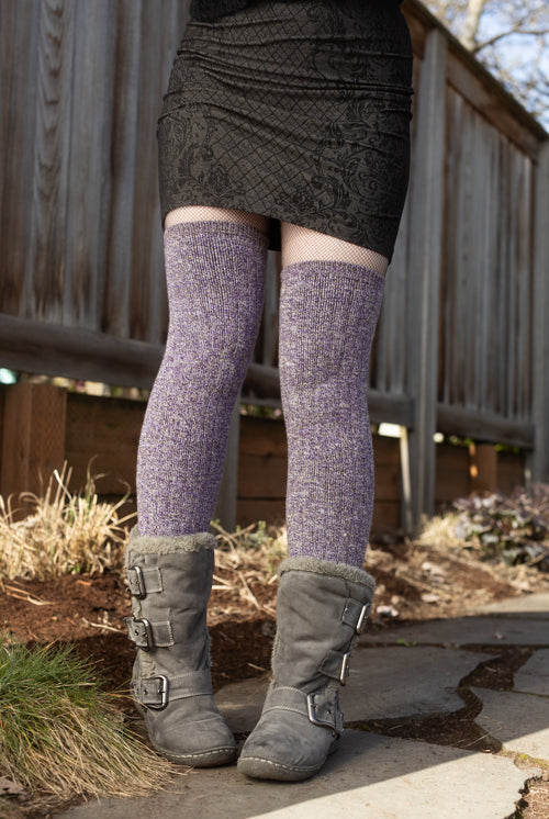 The Alaskan Thigh High – Merino Wool Socks - Purple