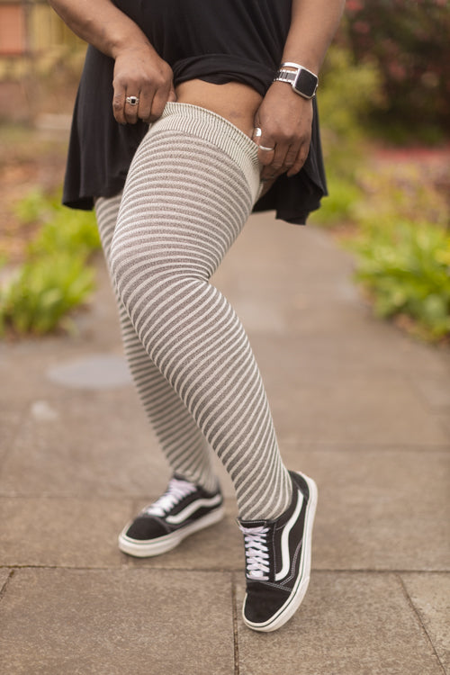 Longer Spiral Wool Extraordinary Thigh High