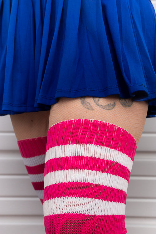 Magical Kawaii Thigh High in Fuchsia with White