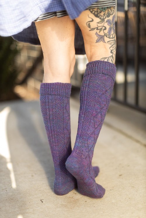 Astral Knit Diamond Rib Socks