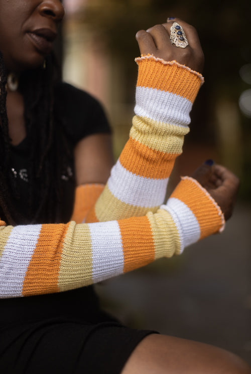 Candy Corn Stripes Warmers