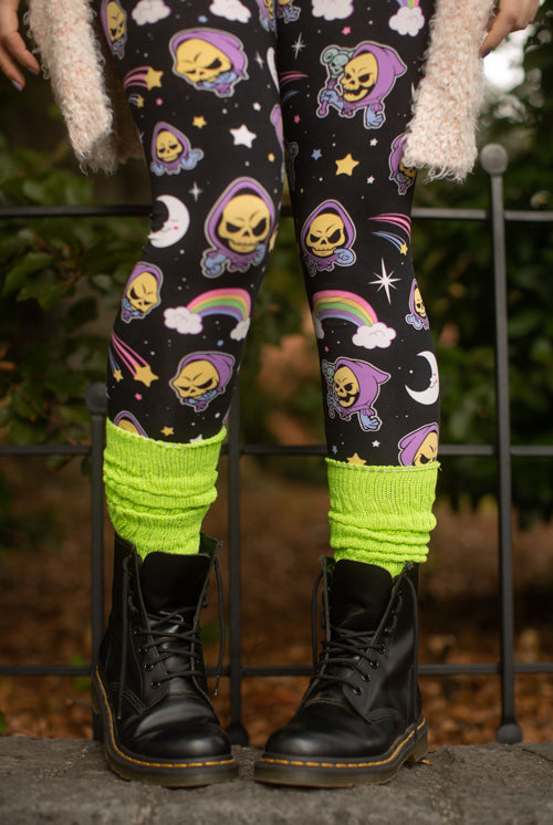 Cotton Slouch Socks - lime