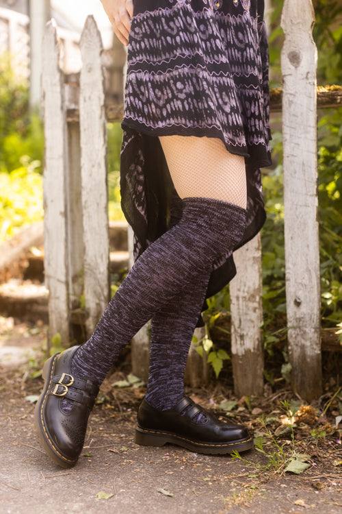 Space Dyed Knee Socks - lavender Haze