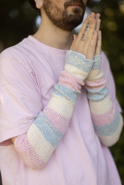 Marled Cotton Candy Stripes Warmers