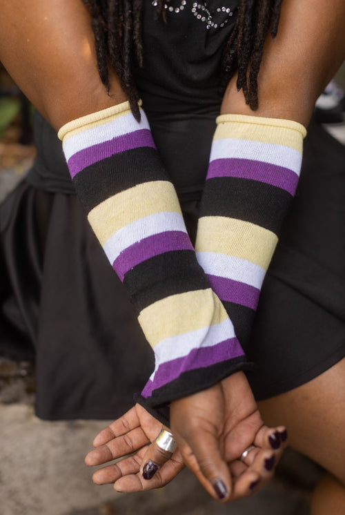 Pride Stripes Arm Warmers - Nonbinary
