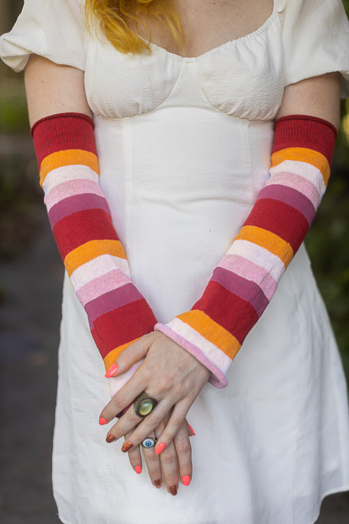 Pride Stripes Arm Warmers - lesbian