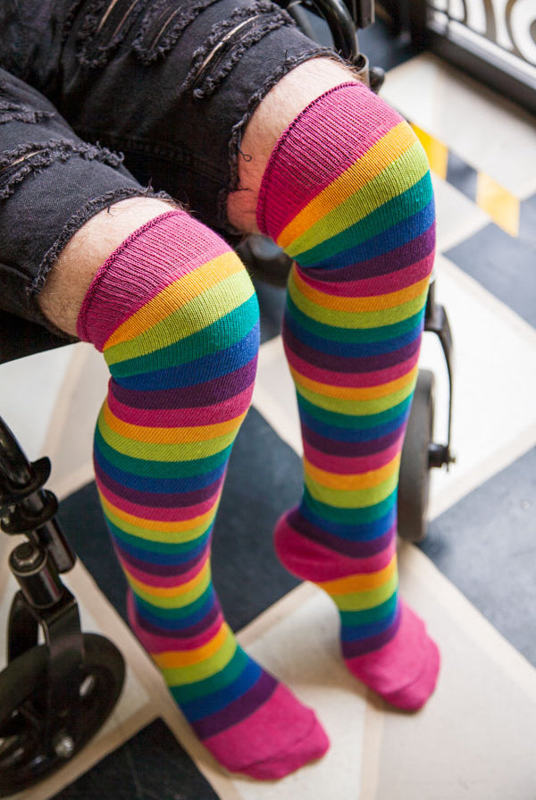 Rainbow Dreams Knee Socks - Bright Rainbow