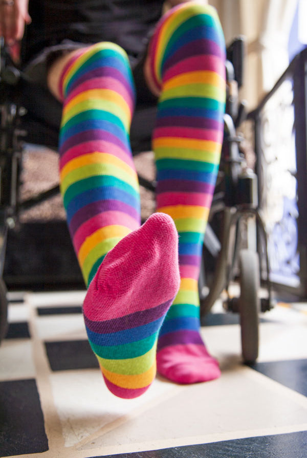 Rainbow Dreams Knee Socks - Bright Rainbow