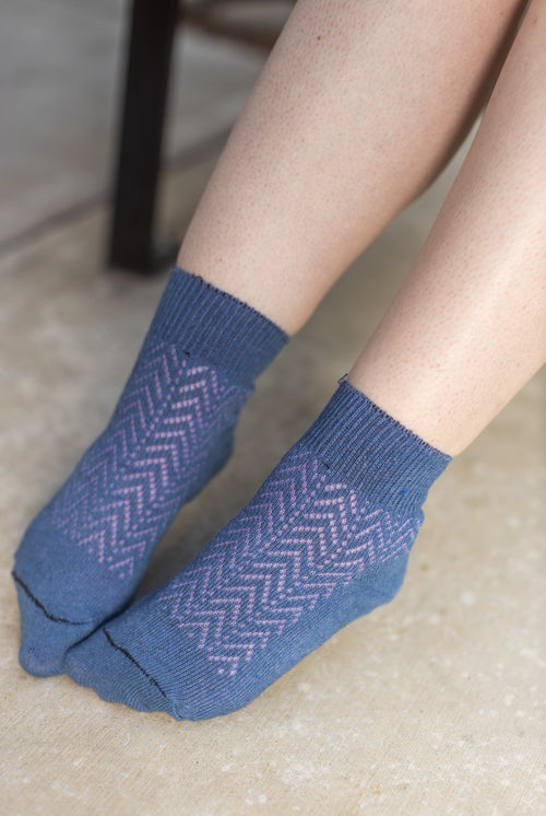 Shorty Chevron Anklet - periwinkle