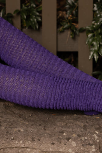 Slinky Thigh High Socks - Purple