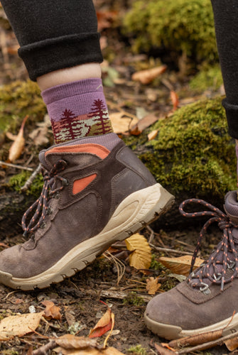 Northwoods Hiking Micro Crew - Cranberry