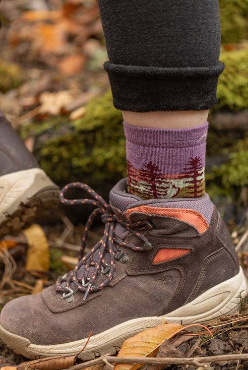 Northwoods Hiking Micro Crew - Cranberry