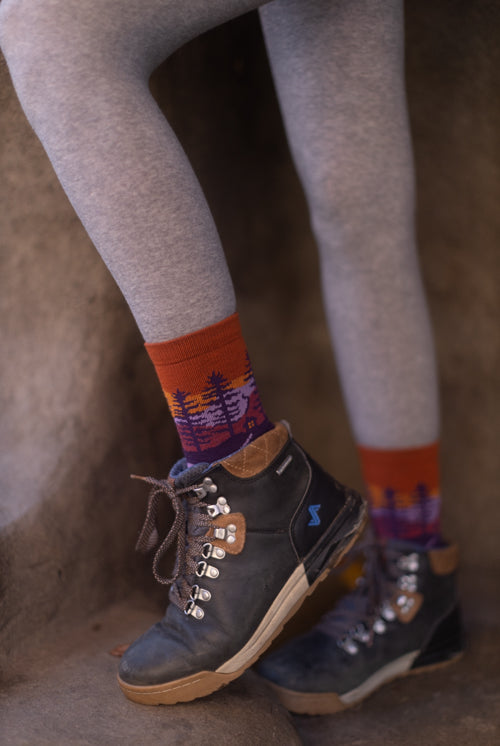 Northwoods Hiking Micro Crew - Purple