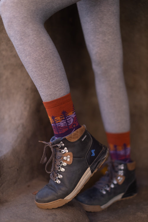 Northwoods Hiking Micro Crew - Purple