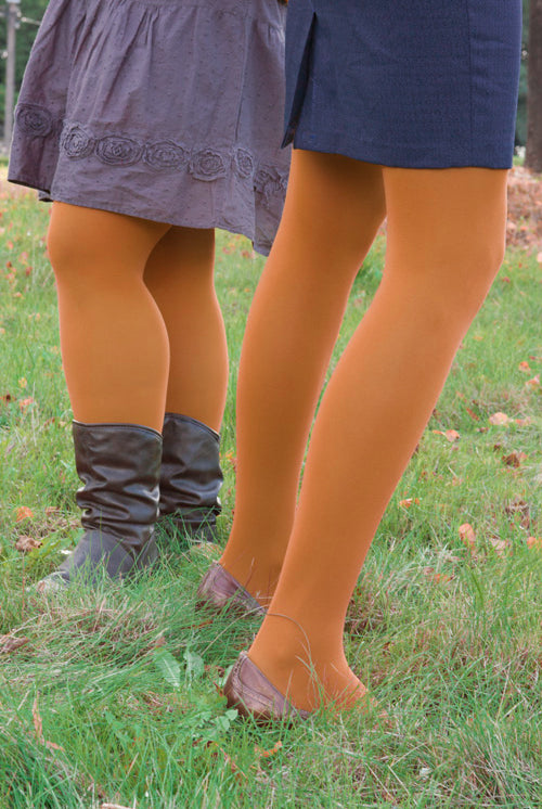 Plus Size Color Tights - Mustard
