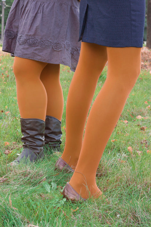 Plus Size Color Tights - Mustard