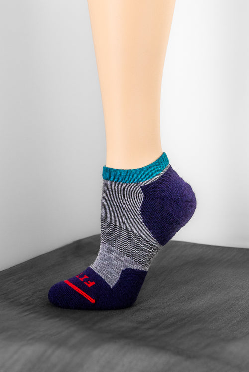 Micro Light Runner Footie Sock - Light Grey