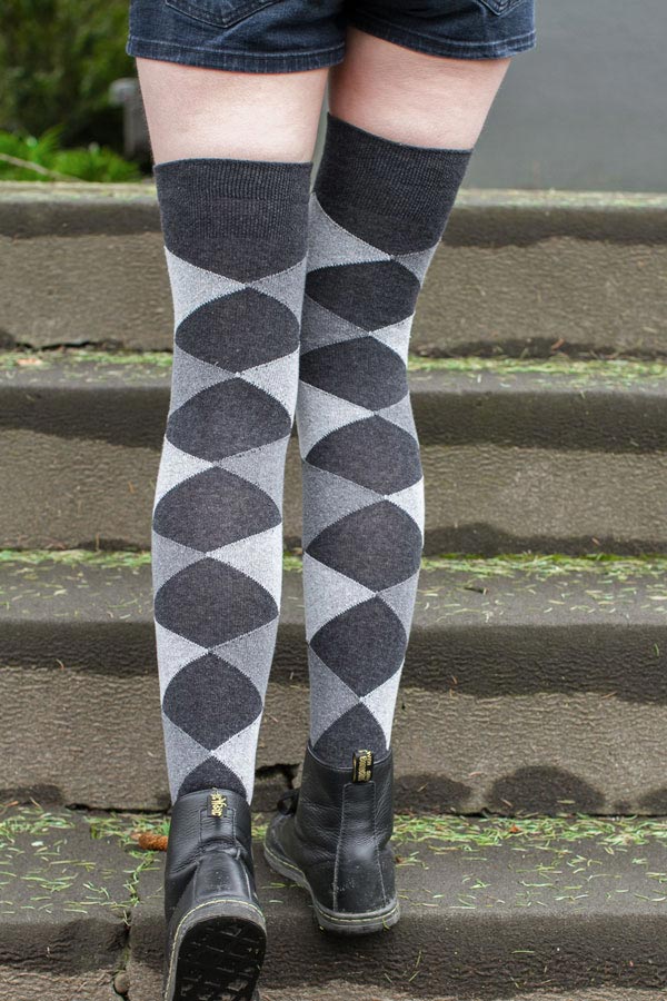Imperfect! Harlequin Diamond OTK - Dark Charcoal/Charcoal/Grey