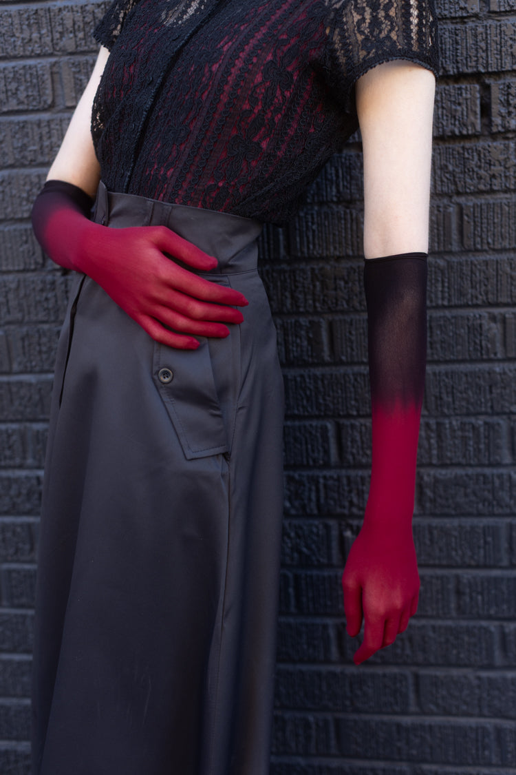 Ombre Mesh Opera Length Gloves