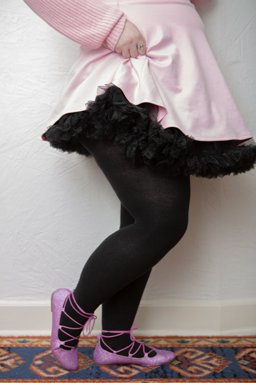 Plus Size Layered Tulle Petticoat - Black