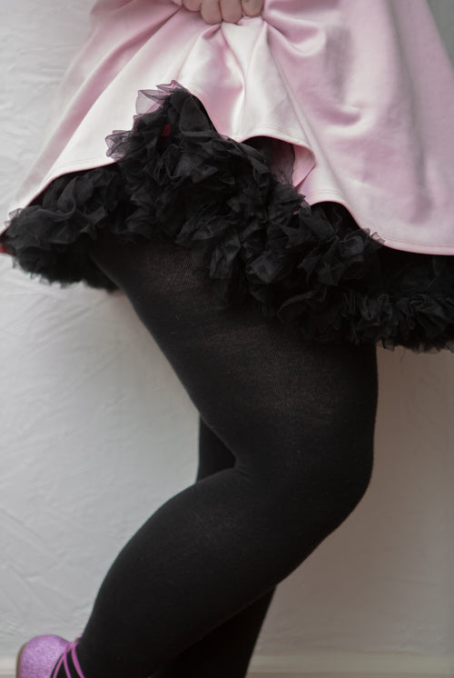 Plus Size Layered Tulle Petticoat - Black