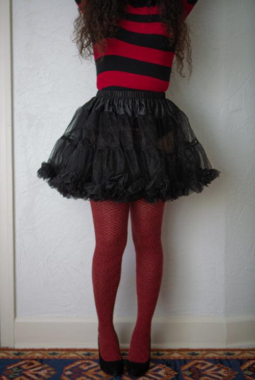 Layered Tulle Petticoat - Black