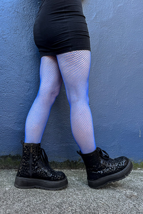 Spandex Fishnet Pantyhose - Royal