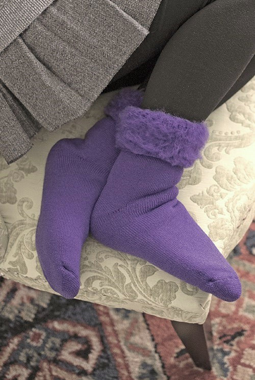 New Zealand Bed Socks - Purple