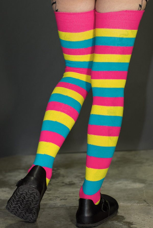 Original Pride Thigh High Socks - Pansexual