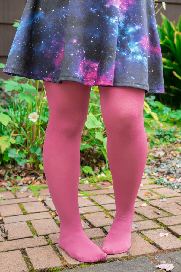 Plus Size Color Tights - Antique Rose