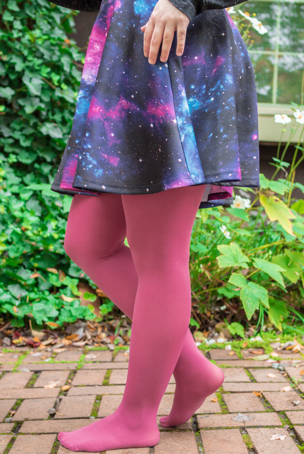 Plus Size Color Tights - Antique Rose