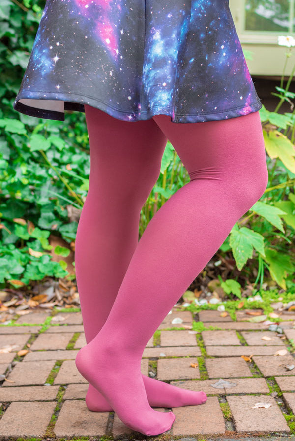 Plus Size Color Tights - Antique Rose