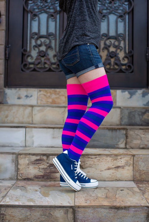 Original Pride Thigh High Socks - Bisexual